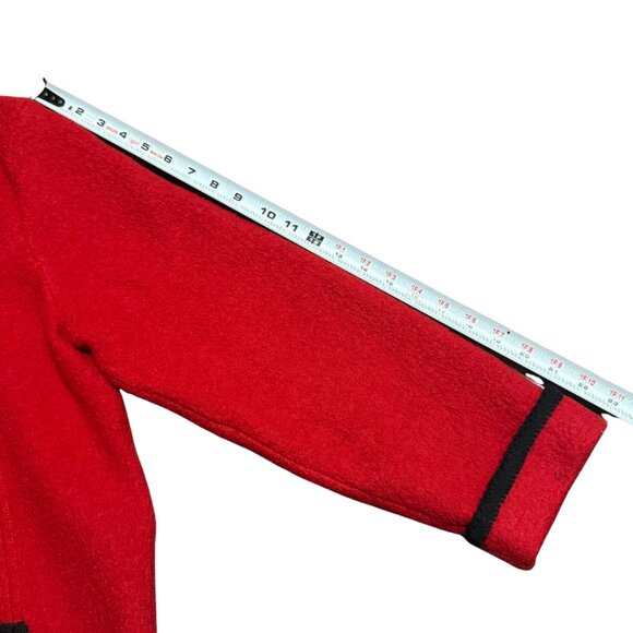 Vintage Tally-Ho Red Boiled Wool Cardigan – Size 12 - Picture 6 of 15